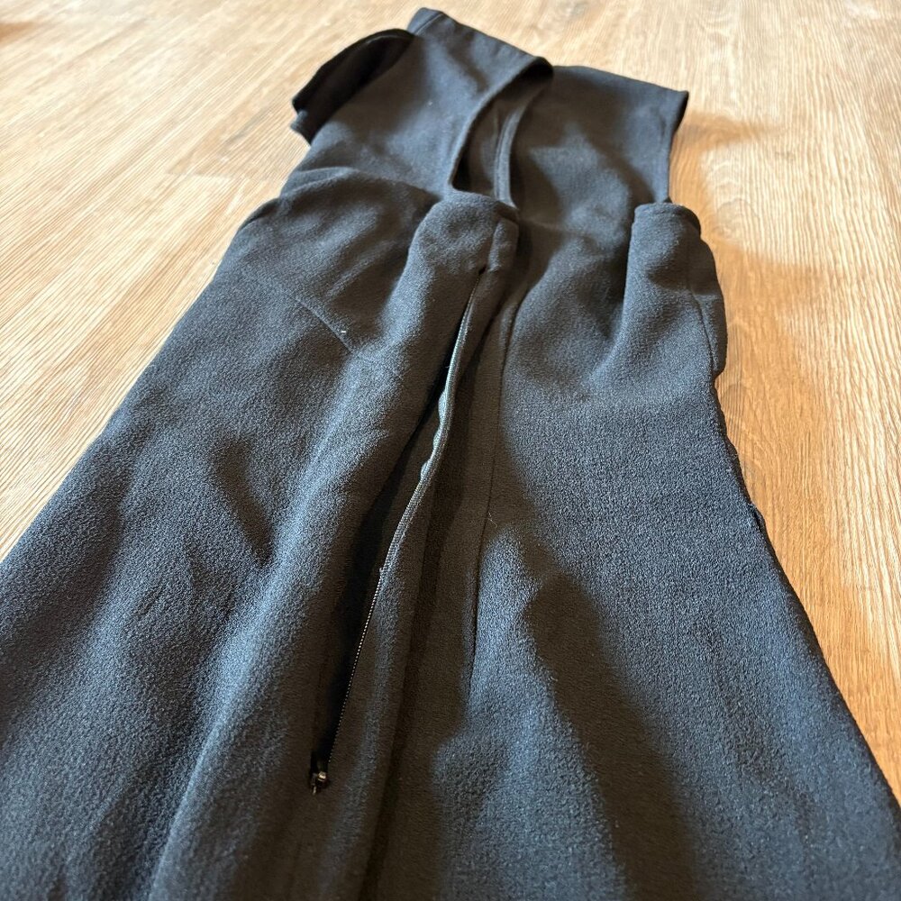 J.CREW Black Sleeveless Ruffle V-Neck Dress - Size 10 - Picture 7 of 7